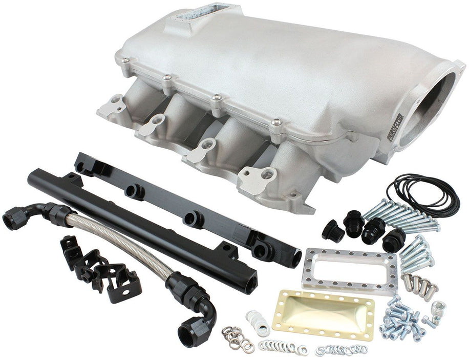 Aeroflow GM LS Rectangle Port Low Rise EFI Modular Intake Manifold, Natural Cast Finish (AF6063-6000)