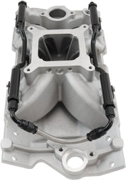 Aeroflow SB Chev EFI Air Gap Single Plane Intake Manifold, Natural Cast Finish (AF6090-1000)