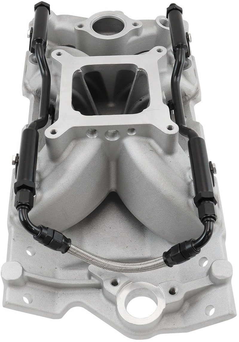 Aeroflow SB Chev EFI Air Gap Single Plane Intake Manifold, Natural Cast Finish (AF6090-1000)
