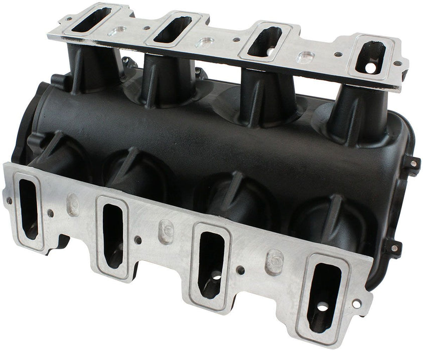 Aeroflow GM LS Cathedral Port Low Rise EFI Modular Intake Manifold, Black Finish (AF6263-5000)