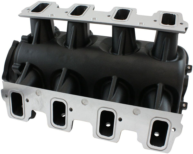 Aeroflow GM LS Rectangle Port Low Rise EFI Modular Intake Manifold, Black Finish (AF6263-6000)