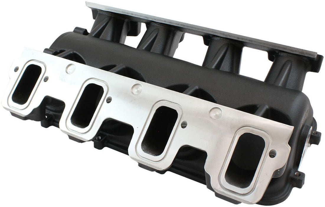 Aeroflow Low Rise NON-EFI GM LSRectangle Port Intake ManifoldBase, Black Finish (AF6279-6000)