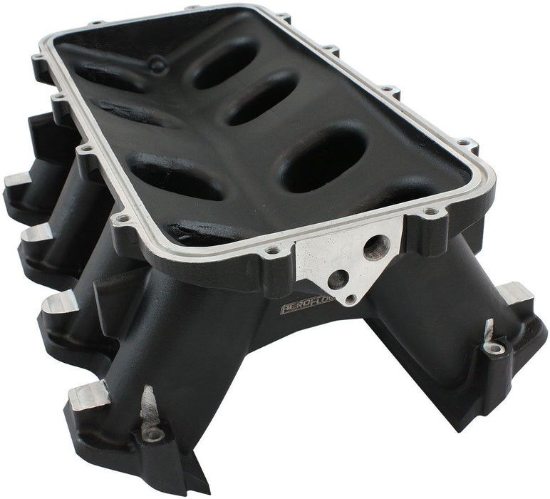 Aeroflow Hi Rise NON-EFI GM LS Rectangle Port Intake ManifoldBase, Black Finish (AF6279-6002)