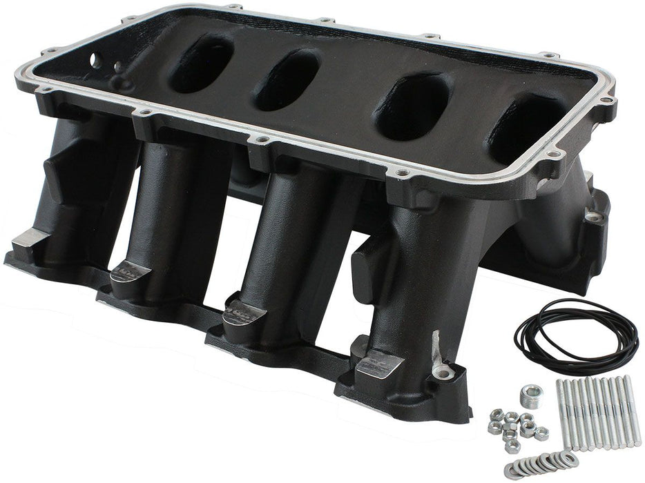 Aeroflow Hi Rise NON-EFI GM LS Rectangle Port Intake ManifoldBase, Black Finish (AF6279-6002)