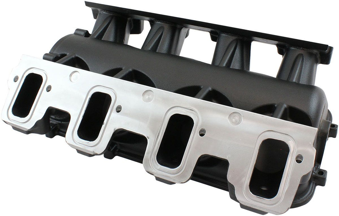 Aeroflow Low Rise EFI GM LS Rectangle Port Intake ManifoldBase, Black Finish (AF6279-6003)