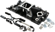 Aeroflow SB Chev EFI Air Gap Single Plane Intake Manifold, Black Finish (AF6290-1000)