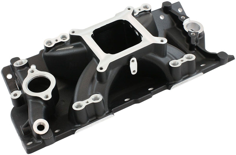 Aeroflow SB Chev EFI Air Gap Single Plane Intake Manifold, Black Finish (AF6290-1000)