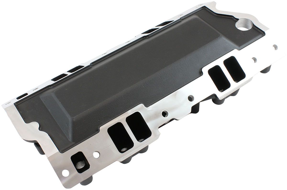 Aeroflow SB Chev EFI Air Gap Single Plane Intake Manifold, Black Finish (AF6290-1000)