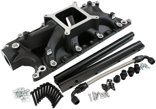 Aeroflow SB Ford 289-302 Windsor EFI Air Gap Single Plane Intake Manifold, Black Finish (AF6290-2000) AF6290-2000