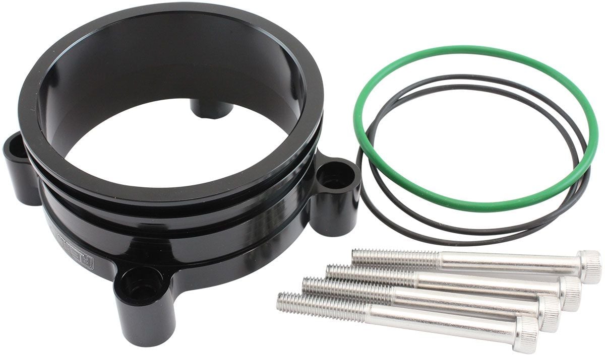 Aeroflow Bosch DBW Adapter, Black Finish (AF64-2141BLK) AF64-2141BLK