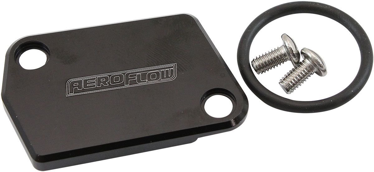 Aeroflow Mass Air Flow Sensor Block Off Delete Plate - Black Finish (AF64-2176BLK) AF64-2176BLK