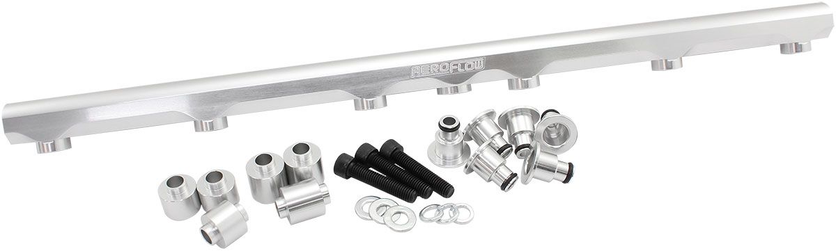 Aeroflow Toyota 2JZ-GE Billet EFI Fuel Rail - Silver (AF64-2260S)