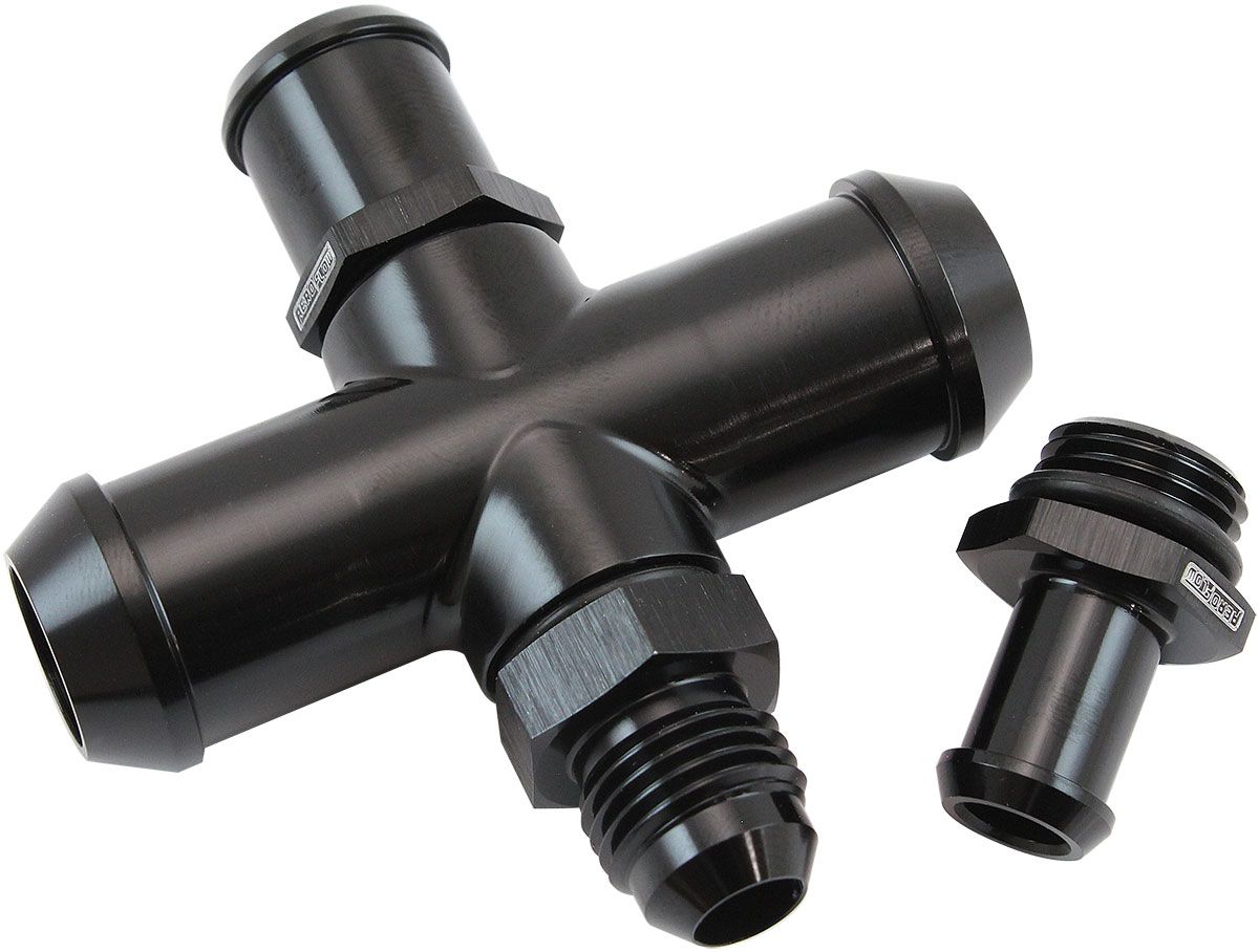 Aeroflow Ford Falcon BA-BF, FG-FG-X Billet Heater Hose X-Piece (AF64-4044BLK) AF64-4044BLK