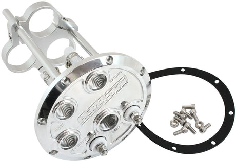 Aeroflow Billet Low Profile Triple 40mm Fuel Pump Hanger - Polished (AF64-4056) AF64-4056