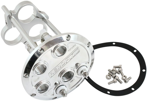 Aeroflow Billet Low Profile Triple 40mm Fuel Pump Hanger - Polished (AF64-4056) AF64-4056