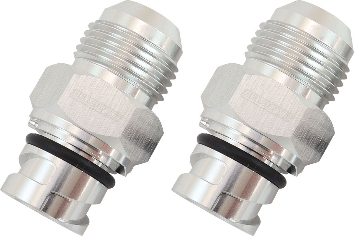 Aeroflow Ford Coyote Screw In Cover Breather Adapter - Silver Finish (AF708-10-09S) AF708-10-09S