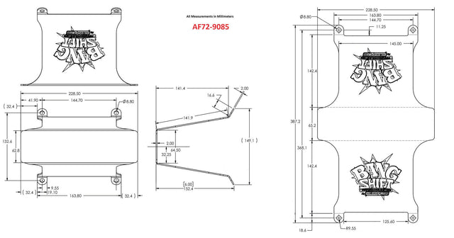 Aeroflow Bang Shift Floor Mount Shifter 6" Platform (AF72-9085) AF72-9085