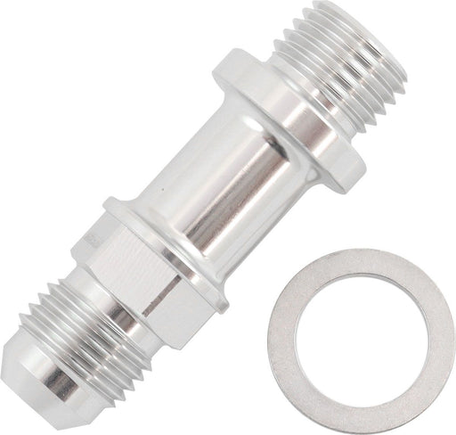 Aeroflow Water Inlet/Outlet Male -6AN to M14 x 1.5mm Long Extension (Silver) (AF732-06LS) AF732-06LS