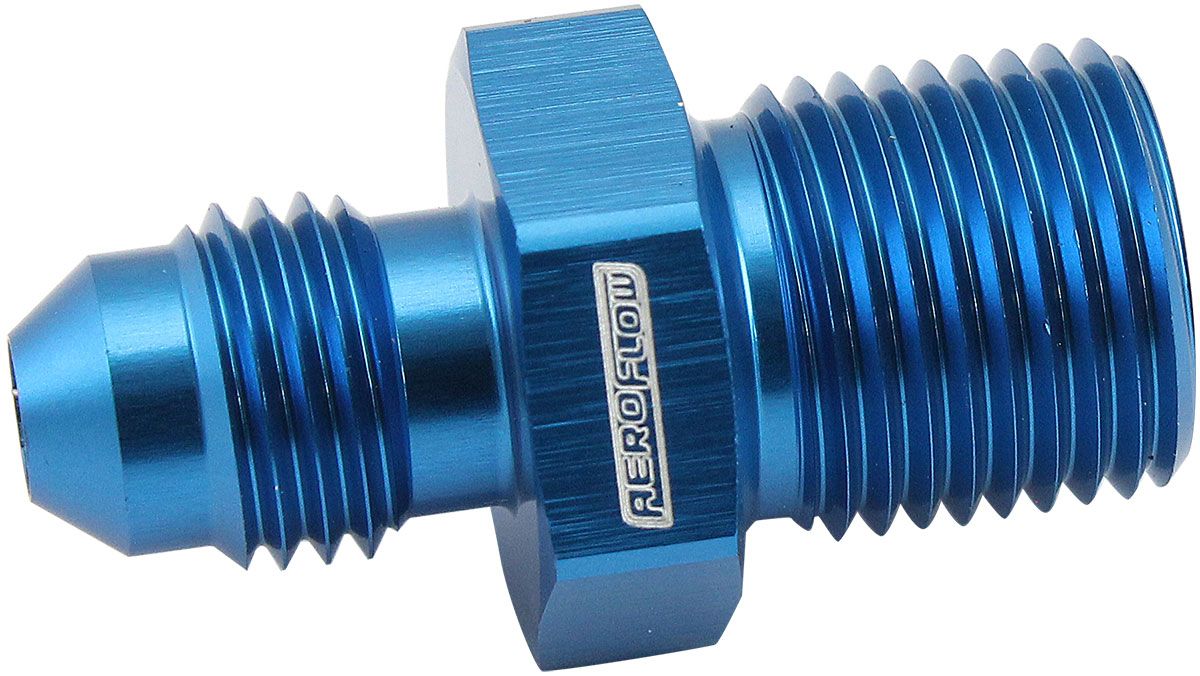 Aeroflow Metric to Male Flare Adapter M14 x 1.25mm to -6AN (AF742-04) AF742-04