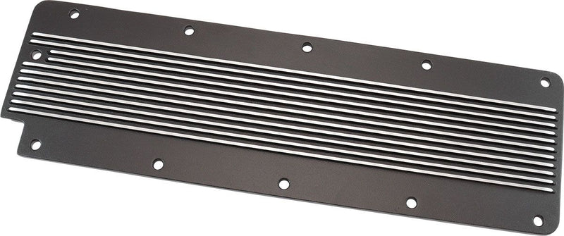 Aeroflow GM LS2 Finned Valley Plate, Black Finish (AF77-5028BLK) AF77-5028BLK