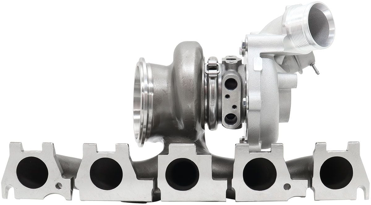 Aeroflow BOOSTED 6558 Audi RS3 & TT RS Bolt On Internal Wastegate Turbocharger 650HP, Natural Cast Finish (AF8005-3795)