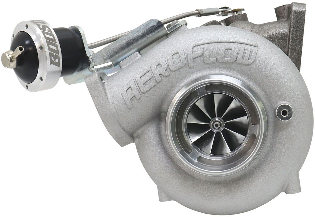 Aeroflow BOOSTED 5858 Mitsubishi Evo 4-9 4G63 Bolt On Internal Wastegate Turbocharger 550HP, Natural Cast Finish (AF8005-3900)