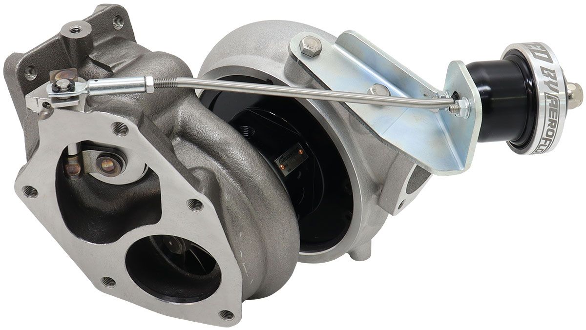 Aeroflow BOOSTED 5858 Mitsubishi Evo 4-9 4G63 Bolt On Internal Wastegate Turbocharger 550HP, Natural Cast Finish (AF8005-3900)