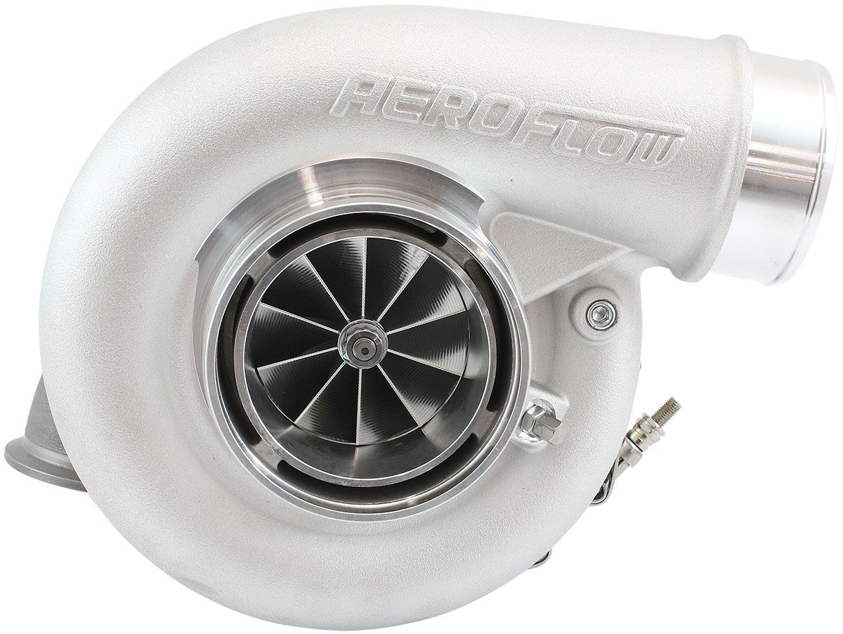 Aeroflow BOOSTED 7375 Dual V-Band 0.85 Turbocharger 1200HP, Natural Cast Finish (AF8005-4046) AF8005-4046