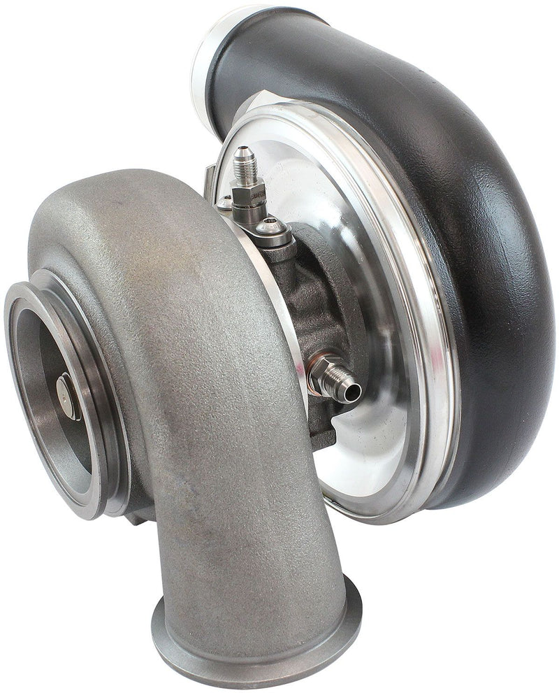 Aeroflow BOOSTED 7375 Dual V-Band 0.85 Turbocharger 1200HP, Hi Temp Black Finish (AF8005-4046BLK)