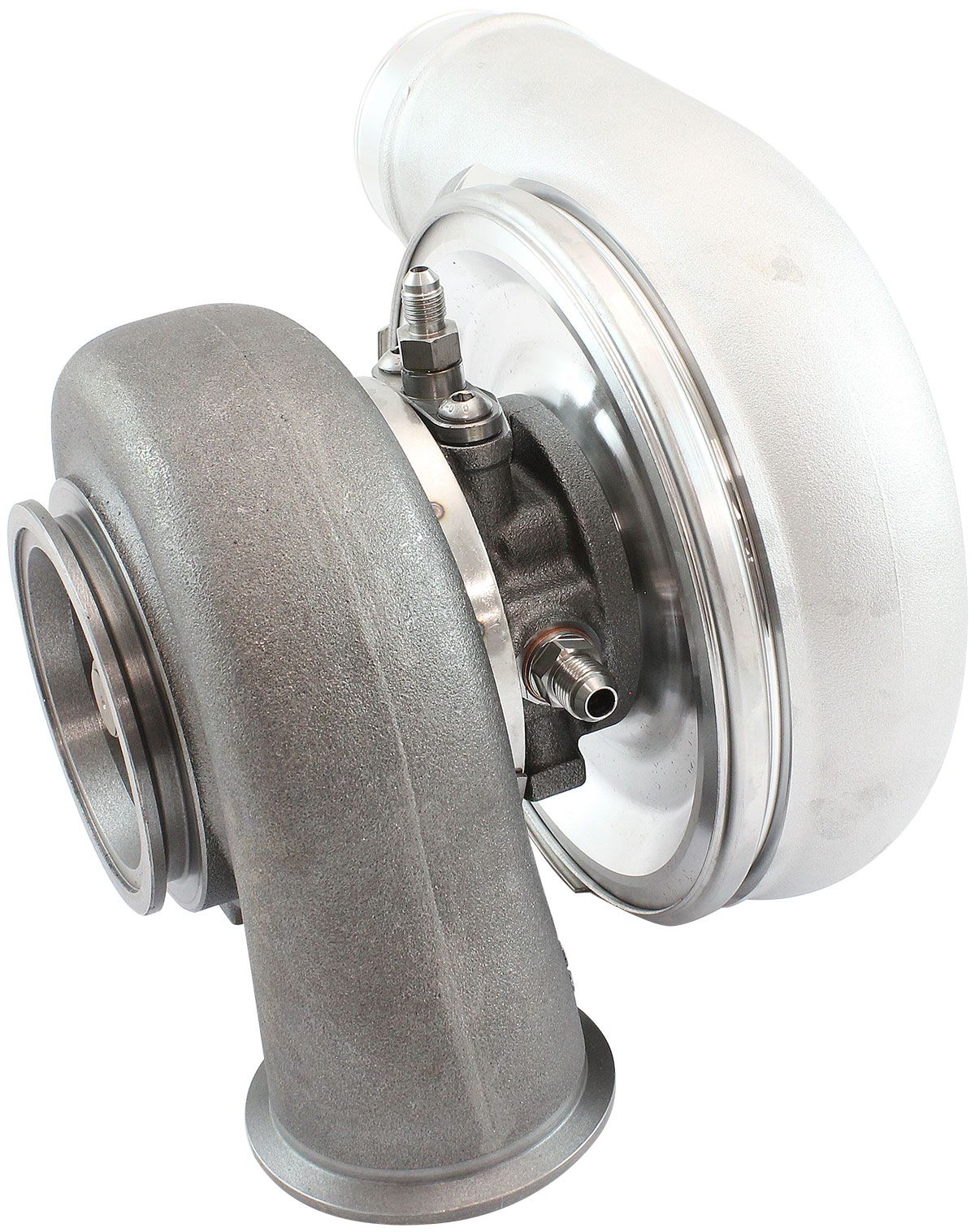 Aeroflow BOOSTED 7375 Dual V-Band 0.85 Turbocharger 1200HP, Natural Cast Finish (AF8005-4046)