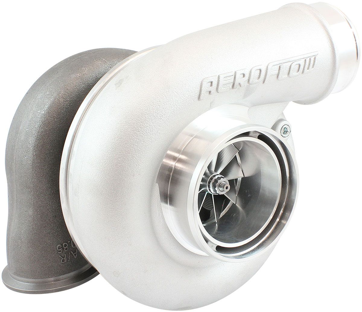 Aeroflow BOOSTED 7375 Dual V-Band 0.85 Turbocharger 1200HP, Natural Cast Finish (AF8005-4046)