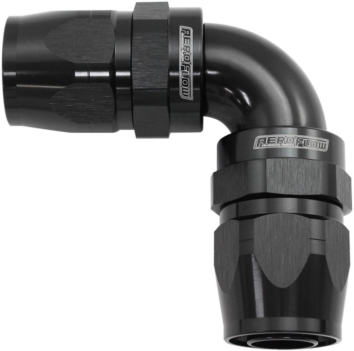 Aeroflow 853 Series Cutter FullFlow 90° Dual Hose Ends -8AN (AF853-08-08BLK)