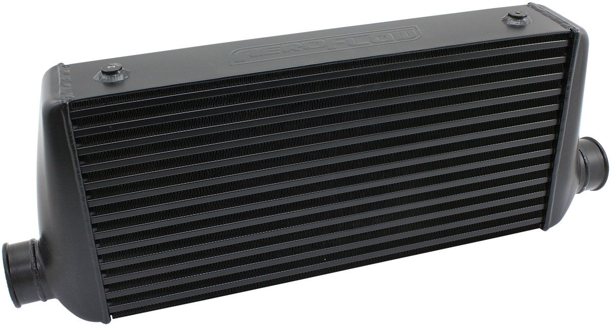 Aeroflow 600x300x76mm Race Series Aluminium Intercooler, Black Powder Coated Finish (AF90-1008BLK)