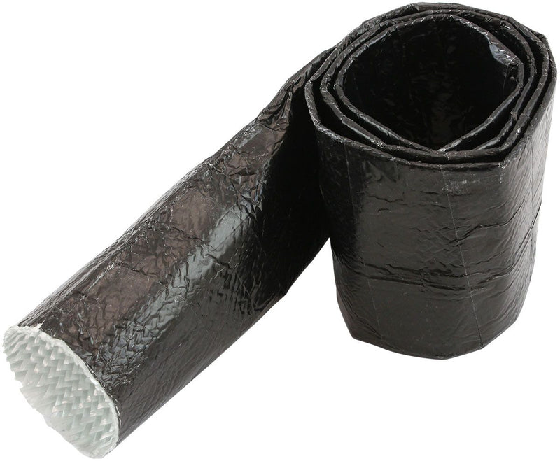 Aeroflow Aluminised Black Heat Sleeve - 1-5/8" to 2" I.D. and 3ft (1m) Length (AF91-5003BLK) AF91-5003BLK