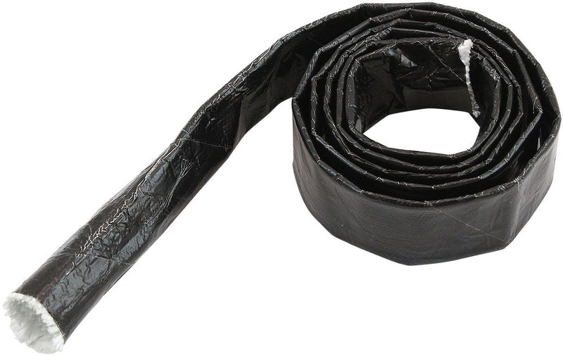 Aeroflow Aluminised Black Heat Sleeve - 1/4" to 1/2" I.D. and 12ft (3.7m) Length (AF91-5010BLK) AF91-5010BLK