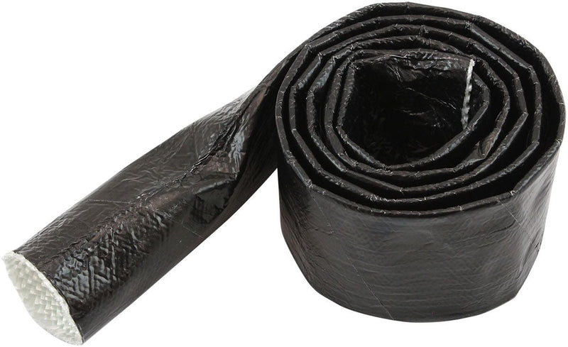 Aeroflow Aluminised Black Heat Sleeve - 5/8" to 1" I.D. and 12ft (3.7m) Length (AF91-5011BLK) AF91-5011BLK