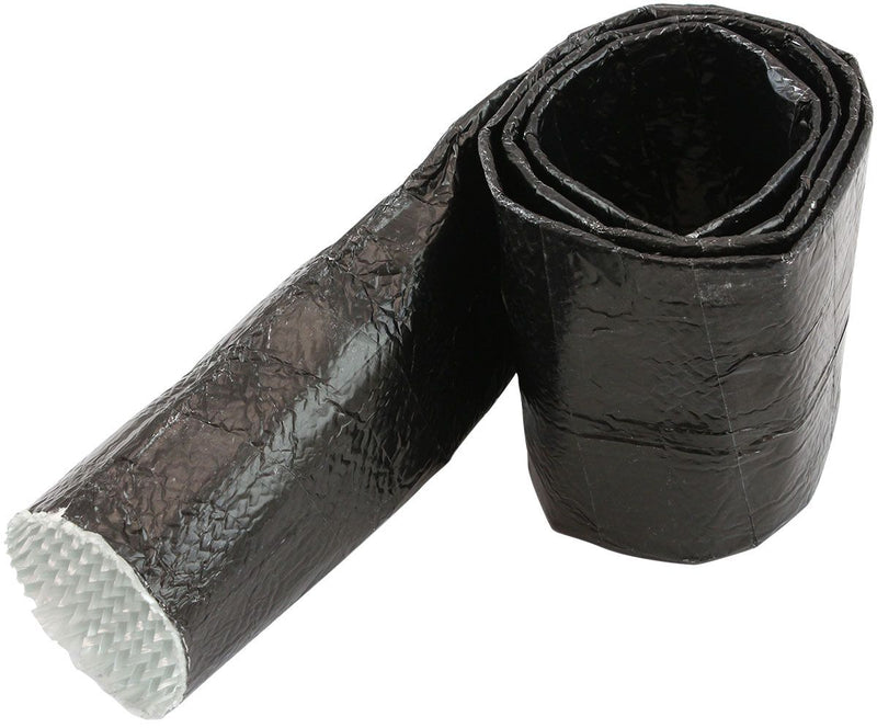 Aeroflow Aluminised Black Heat Sleeve - 1-5/8" to 2" I.D. and 12ft (3.7m) Length (AF91-5013BLK) AF91-5013BLK