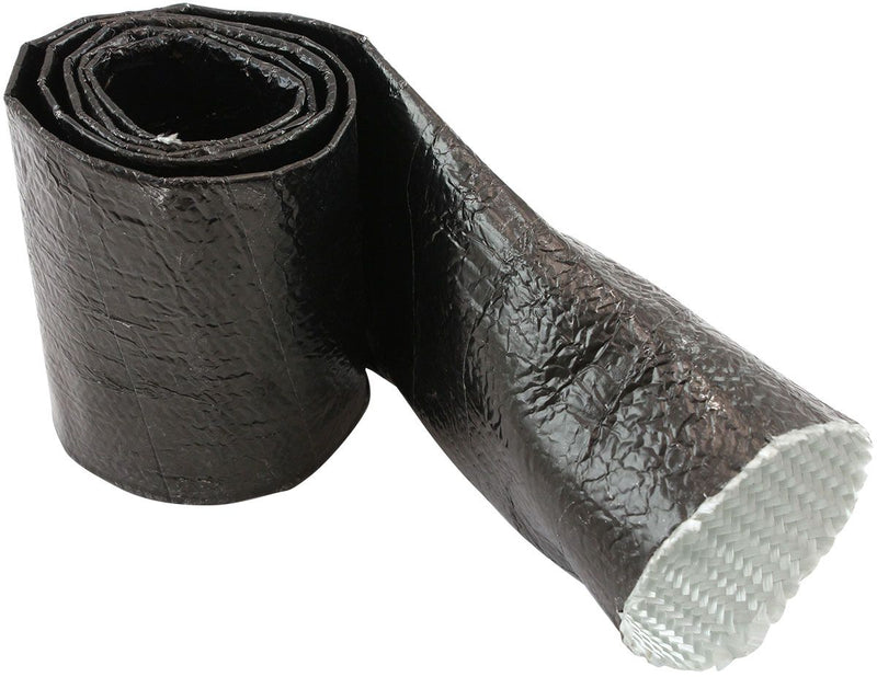 Aeroflow Aluminised Black Heat Sleeve - 2-1/8" to 2-1/2" I.D. and 12ft (3.7m) Length (AF91-5014BLK) AF91-5014BLK