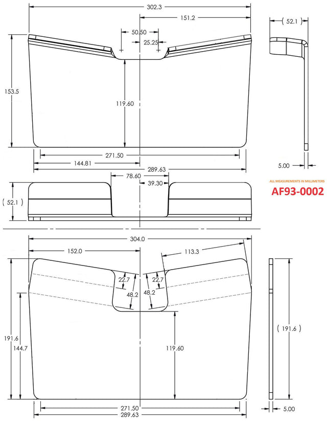 Aeroflow Pro Street Aluminium Race Seat Upper Seat Mounting Bracket (AF93-0002)