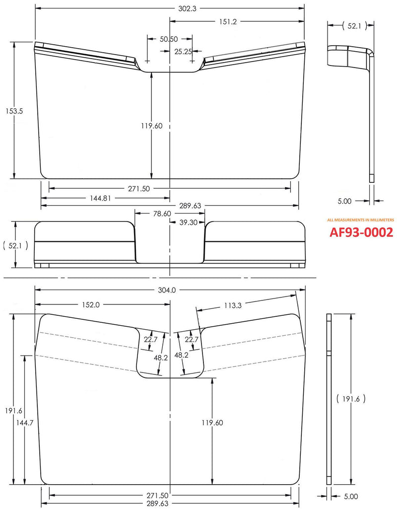 Aeroflow Pro Street Aluminium Race Seat Upper Seat Mounting Bracket (AF93-0002)