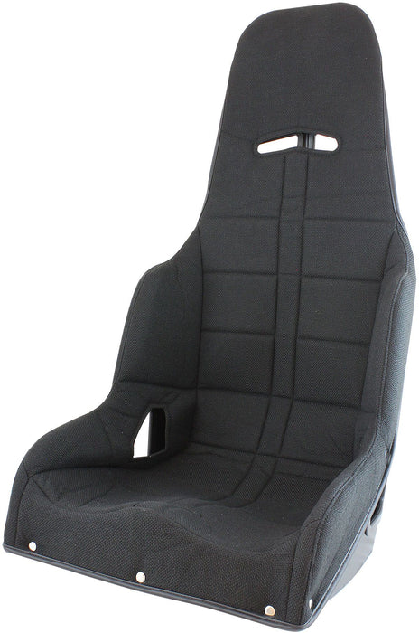 Aeroflow Black Tweed Seat Cover to Suit Pro Street Drag 18.5" Aluminium Race Seat (AF93-1185BLK)