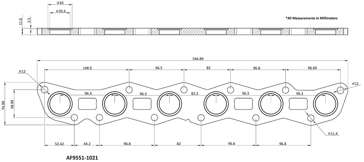 Aeroflow Nissan RB30 Stainless Steel Header Flange (AF9551-1021SS)