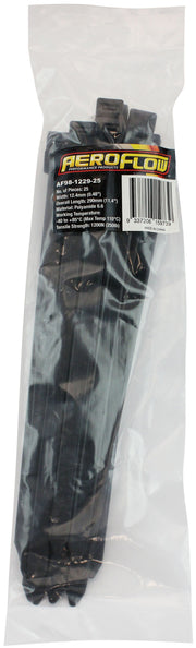 Aeroflow Standard Cable Ties 12.4mm Wide x 290mm Long - 25 Pack (AF98-1229-25)