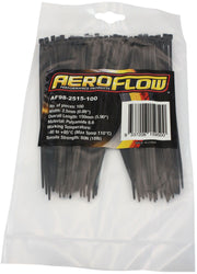 Aeroflow Standard Cable Ties 2.5mm Wide x 150mm Long - 100 Pack (AF98-2515-100)