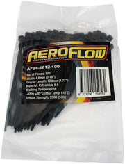 Aeroflow Standard Cable Ties 4.6mm Wide x 120mm Long - 100 Pack (AF98-4612-100)