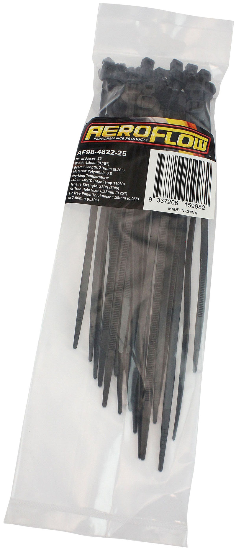 Aeroflow Two Piece Fir Tree Cable Ties 4.8mm Wide x 200mm Long - 25 Pack (AF98-4822-25)