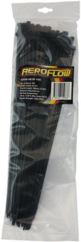 Aeroflow Heat Resistant Cable Ties 4.8mm Wide x 380mm Long - 100 Pack (AF98-4838-100)