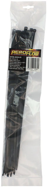 Aeroflow Heat Resistant Cable Ties 4.8mm Wide x 380mm Long - 25 Pack (AF98-4838-25)