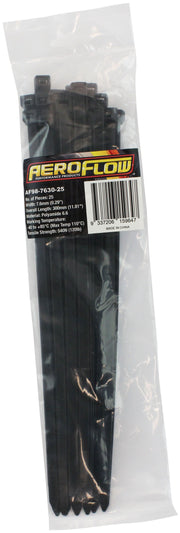 Aeroflow Standard Cable Ties 7.6mm Wide x 300mm Long - 25 Pack (AF98-7630-25)