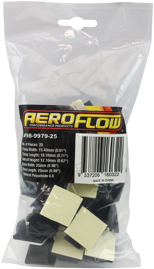 Aeroflow Adhesive Cable Mount to Suit 16mm Bundle- 25 Pack (AF98-9979-25)
